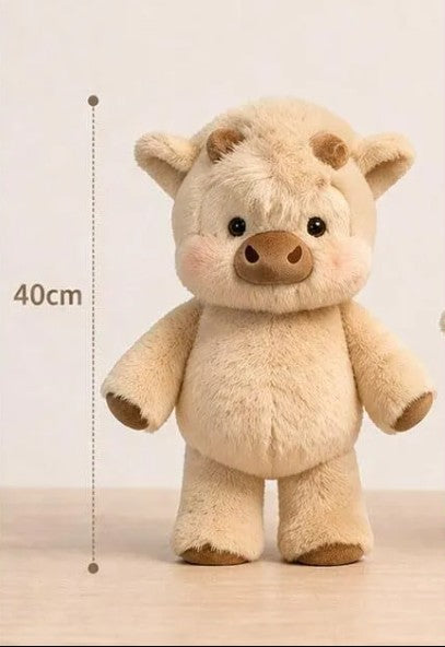 Vaquita de peluche que corre